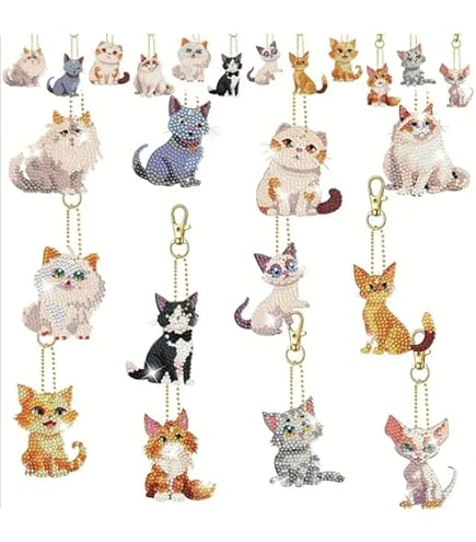 10 Portachiavi 5D DIY Diamond Painting – Kit Creativo Fai Da Te Con Tema Estate E Infradito Per Bambini E Adulti