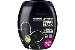 Housold 380g Machine Fabric Dye | All-in-1 Machine Dye Pod Fabric Wash for Coloring Clothes, Bedsheets | Arts & Crafts, Textile, Home Decor, Intense Black (Pack of 1)