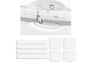 JinRui-T Universal Car Door Handle & Cup Paint Scratch Protector, 8PCS Clear Anti-Scratch Silicone Film