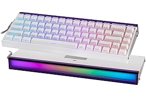 ‎EPOMAKER EPOMAKER Aula Hero68 HE przewodowa magnetyczna klawiatura do gier, regulacja 0,01 mm, szybkie włączanie 8 kHz, przełącznik RGB i podświetlenie, programowalna, 65% QWERTY (biała latarnia morska)
