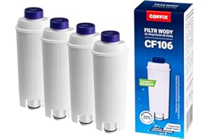 4x COFFIX Filtr wody do ekspresów do kawy DeLonghi - Kompatybilny z modelami m.in. Dinamica, Magnifica S, PimaDonna, Autentica, Capuccino Smart, Evo - Wkład filtrujący chroniący przed kamieniem