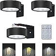 MIOBLUE 3Pack Picture Light Battery Operated Painting Lights, Wireless Magnetic Display Art Light with Remote Controls,Dimmable Timer Portrait Light for Art Frame Artworking,Wall Decor Puck Light