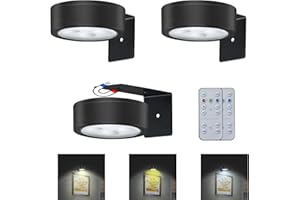 MIOBLUE 3Pack Battery-Operated Picture Light - Wireless Magnetic Art Display Light with Remote, Dimmable Timer for Art Frames, Artworks & Wall Decor