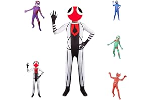 DONY Rainbow Friends Kostüm Kinder,Rainbow Friends Gruselig Costume,Karikatur Monster Overall Cosplay Thema Kostüm, Kinderkleider Karneval Verkleidung Weihnachten Party Halloween