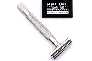 PARKER SAFETY RAZOR Parker półsmukła maszynka do golenia z satynowym chromem