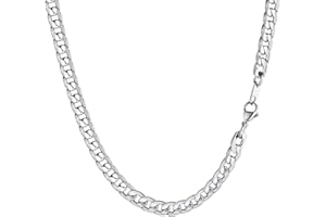 PROSTEEL, męski łańcuszek 5/ 6,5/ 7/ 8 mm, możliwość grawerowania, pancerka, Curb kubański łańcuszek, 46 cm, 50 cm, 56 cm, 61 cm, 66 cm, 71 cm, 76 cm, pozłacany/stal nierdzewna 316L, wysyłany w pudełku prezentowym