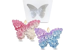 BKEMKRI Stampo del Silicone Della Farfalla, Stampo Della Candela Del Silicone, Candela di Diy, Stampo del Silicone Della Decorazione Della Farfalla, Stampo del Cioccolato, Stampo Della Resina Epossidica