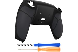 eXtremeRate Coque Manette pour ps5 Rise & RISE4 Remap Kit, Poignée Caoutchoutée,Coque Arrière de Rechange Redessinée-Noir,Carte Non Inclus