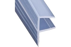 Jackfru Junta de Ducha de 200 cm Para Puerta de Cristal de 12 mm - PVC Impermeable de Repuesto Para Mampara (12 mm Ampliada)