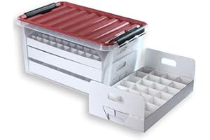 FLORSOL Quality-Collection Weihnachtskugel Box, Christbaumkugel Box, Christbaumschmuck und Deko (47 Liter)