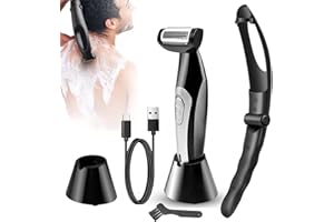 MENDUNER Afeitadora Eléctrica de Espalda para Hombres, Depilación de Espalda, Recortadora de Espalda para Hombres, Alcance Extremo, Mango Extraíble, Power Burst, Uso Húmedo y Seco,
