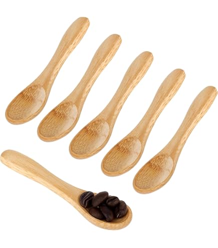 Mini-Teelöffel Aus Holz, 20 Stück, 8,9 Cm - Wiederverwendbar Für Honig, Gewürze, Joghurt
