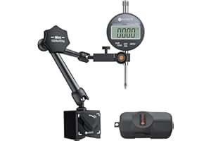 Neoteck Reloj Comparador 25.4mm/0-1" Indicador Dial Digital con 132lbs/60kg Base Magnetica Indicador de Cuadrante con Conversión de inch/mm para Impresora 3D Torno Taller Máquina CNC Sierra de Mesa