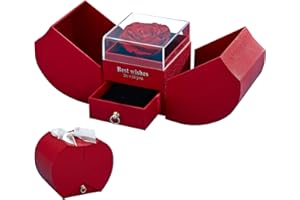 BESTYIJO Preserved Rose Gifts for Women, Mum, Wife, Girlfriend, Handmade Eternal Flowers Rose with Gift Box, for her on Birthday, Wedding, Valentine‘s Day, Mother‘s Day