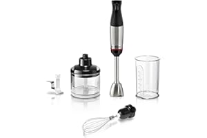 ‎BOSCH Bosch Ergomaster Serie 6 Blender Ręczny, Srebrny/Czarny, 7.8 x 6 x 39.5 cm