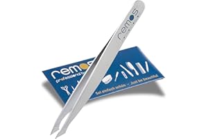 ‎REMOS PROFESSIONAL BODY CARE REMOS Kombipinzette 2in1 für Splitter Haare, Professionelle Präzision Augenbrauenpinzette Zupfen für Frauen und Männer - Edelstahl [INOX] rostfrei 9.5 cm