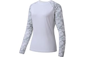 Bassdash - Camiseta de Manga Larga para Mujer con protección Solar UPF 50+ UV para Pesca, Senderismo, Rendimiento