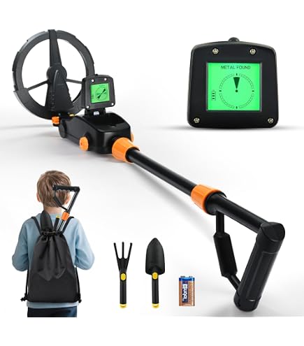 Détecteur De Métaux Pour Enfants - Léger, Réglable, Bobine Étanche, Idéal Plage, Jardin, Aventure