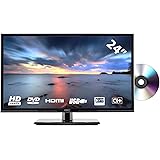 HKC 24C2NBD (24 Zoll) LED Fernseher mit DVD-Player (HD Ready, Triple Tuner (DVB-T2/S2/C), CI+, HDMI, Mediaplayer via USB 2.0)