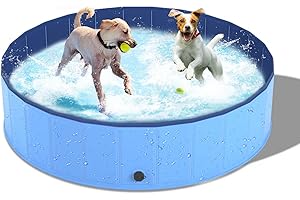 Dono Piscina Perros y Gatos Bañera Plegable, Piscina para Niños,PVC Antideslizante y Resistente al Desgaste (120 x 30 cm)