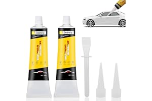 SMDRAFY Colla per Sigillare Carrozzerie,2 Pezzi Sigillante Nero per Auto,Sigillante per Finestre Auto,Silicone Nero per Auto,Resistente al Calore, Polimerizzazione Rapida,Sigillato e Impermeabile