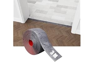 FFPMYF Profilo di transizione spesso, autoadesivo, per collegare gli spazi del pavimento, soglia del tappeto, piastrelle (Count Grey-3M)