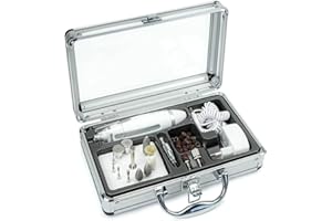 prorelax set de manicura / pedicura DELUXE | Mujeres / Hombres | Cuidado profesional de manos y pies para casa y para llevar | 15 accesorios de alta calidad de acero quirúrgico | Con luz LED