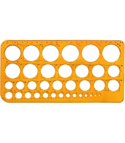 Modelli di cerchio Misurazione della geometria Righello Plastica Disegno geometrico Pittura