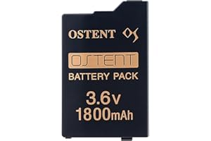 OSTENT Verklig Kapacitet 1800 mAh 3,6 V Uppladdningsbart Litiumjon-polymer Batteri som Ersättning för Sony PSP 2000/3000-serien (PSP-S360)