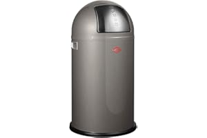 WESCO 175831-77 Pushboy kosz na śmieci, 50 litrów, stal nierdzewna, grafitowy