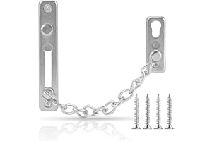 WITWAR Door Chain, Stainless Steel Security Chain Lock Thicker Anti-Theft Buckle Door Lock Sliding Bolt Latch Guard Safety Catch Locks Protect Security Privacy for Home Bedroom Hotel Apartment (Silver)
