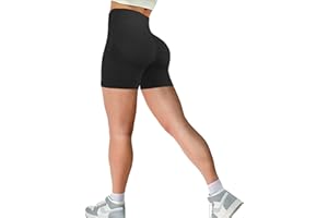 HIALTODAY Kurze Sporthose Sport Gym Shorts Damen, Push Up Kurze Hose Damen Scrunch Butt Leggings Shorts Seamless Blickdicht Booty Laufhose Radlerhose für Fitness Yoga Training