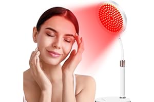 Hottoerak Red Light Lamp, 100LEDs Red Light with Timer, 660nm & 850nm & 940nm Infrared Light with Base, Adjustable Gooseneck Red Light for Face/Neck/Back