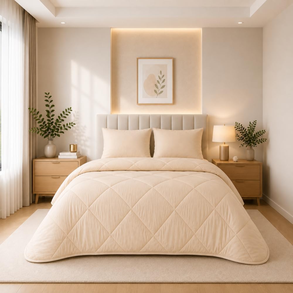 Formeya Bej Soft Silikon Yorgan Tek Kişilik 155 * 215