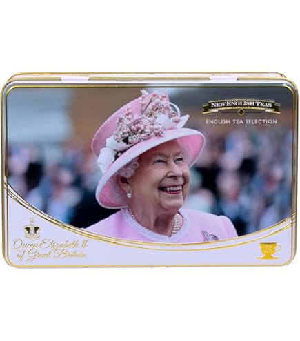 New English Teas Queen Elizabeth II Tea Tin with 40 English