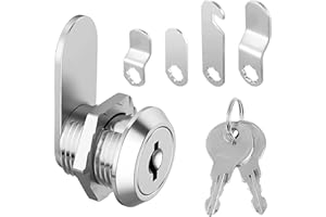 YZMRBDQC Letterbox Lock 16 mm Comes with 5 Different Lock Plates,Mailbox Cabinet Cam with 2 Key Alike,for Letterbox Letter Box Lever Furniture Drawers Dresser Cupboard Door