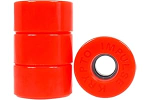 WARMHAND Kryptonics Impulse Quad Roller Skate Wheels – 4 Pack – Red – Red – One size
