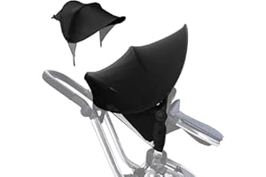DOEPEBAE Sonnenschutz für Kinderwagen,Universal Kinderwagen SonnenschirmSonnenschutz für Buggys, Sportwagen, Babyschale, Kinderwagen, Anti-Wind Und Anti- Uv, Schwarz