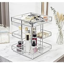 Syntus Drehbarer Make-up-Organizer – Mit 9 Fächern, Für Pinsel & Kosmetik, Aus Stabilem PET-Material