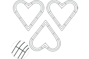 MIENOCOL 3 Stück Herz Förmig Kranz Ring Metall,12 Zoll Grüne Herz Förmig Metallkranz,Runder Metall Kranz Rahmen Draht für Valentinstag Weihnachten Dekoration