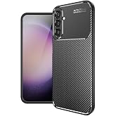 Ehr. Samsung Galaxy A54 ile Uyumlu Kamera Korumalı Darbe &Ouml;nleyici Carbon Brushed Silikon Kılıf (Siyah, Samsung Galaxy A54)