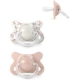 Suavinex, Pack of 2 Baby Pacifiers, Newborn and Small, Birdies Pink | Special Size Mini -2/2 Months, SX Pro Symmetrical and F
