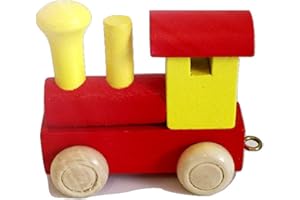 TOYS.FUNWORLD Fun World Toys® Childrens Personalised Wooden Colourful Alphabet Letter Train A-Z Name Set (Front Carriage)