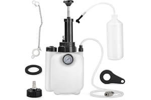 XJYMCOM 85mm Brake Bleeder Kit, 3L Brake Bleeding Manual Brake Fluid Bleeder Kit Pressure Bleeder with 1L Brake Fluid Extractor Brake Fluid Bleeder Kit for European Cars Vans Trucks ABS Systems