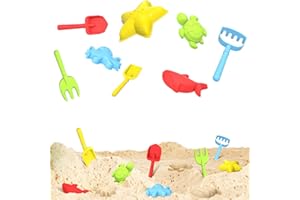KIZJORYA Beach Toys Set Age 3+ for Kids and Toddlers, 8PCS Sandbox Tools with Sea Animal Molds and Shovel Set for Boys Girls +