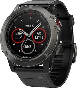 Garmin Fenix 5 x sapphire, slate grey with black band : Amazon.de: Watches