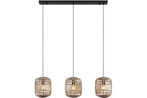 Lindby 3 -punktowa 'Canyana', styl dworkowy, rustykalny, m. in. do salonu, jadalni, kolor jasne drewno, drewno, żarówka E27