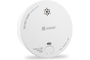 Kidde 2030-DSR Battery Powered Optical Smoke Alarm for Home | 9V Replaceable Battery (Included) | 10 Year Sensor Life and Fully Certified