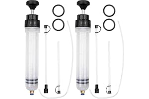 LITZEE 2 Stück Ölabsaugpumpeze Auto 500ml, Öl absaugpumpe mit 4 Kurzen Schläuchen für Ölwechsel und Getriebeöl, Ölabsaugpumpe Universelles KFZ-Werkzeug für Motorrad, Motor und Hydraulikflüssigkeit