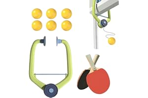 ‎QUIXOTICAL Quixotical Tür-Pingpong-Spiel Set – Verstellbarer Türrahmen-Tischtennistrainer, Tragbares Indoor-Hänge-Tischtennis, Eltern-Kind-Interaktionsspielzeug für Kinder mit Holzschlägern und Bällen